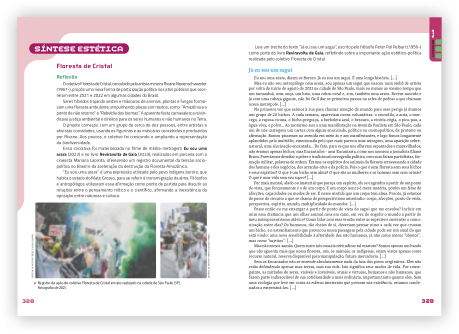 Reprodução de páginas do livro contendo a seção Síntese estética.