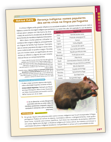 Reprodução de página do livro contendo a seção saiba mais.