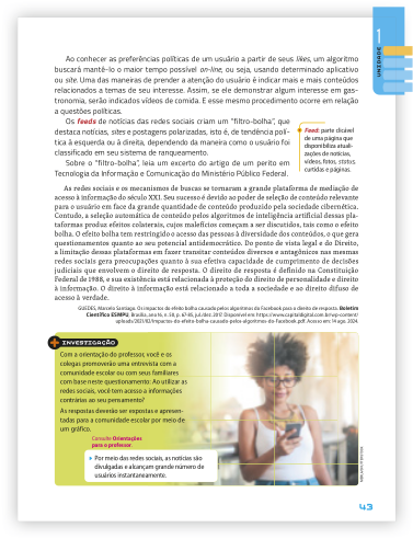 Reprodução de página do livro contendo o boxe ingestigação