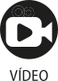 Ícone do objeto digital vídeo, representado por uma filmadora e o nome vídeo escrito embaixo.