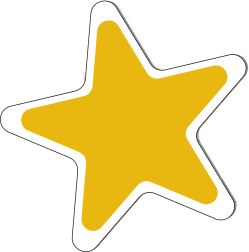 Ilustração de estrela de cinco pontas.