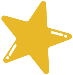 Desenho de estrela de cinco pontas.