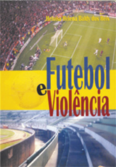 Capa de livro com imagens fotográficas de um campo de futebol e de uma arquibancada vazia.