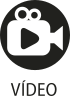 Ícone do objeto digital vídeo, representado por uma filmadora e o nome vídeo escrito embaixo.