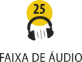 Ícone para Faixa de áudio representado por um fone com um número em cima.