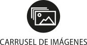 Ícone do objeto digital carrossel de imagens, representado por imagens e o nome carrusel de imágenes escrito embaixo.