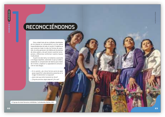 Reprodução de páginas do livro contendo a abertura da Unidade.