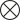Imagem de um pequeno círculo, com um x dentro, representando um vetor.