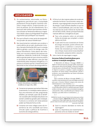 Reprodução de página do livro contendo a seção atividades.