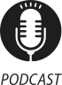 Ícone do objeto digital podcast, representado por um microfone e o nome podcast escrito embaixo.