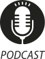 Ícone do objeto digital podcast, representado por um microfone e o nome podcast escrito embaixo.