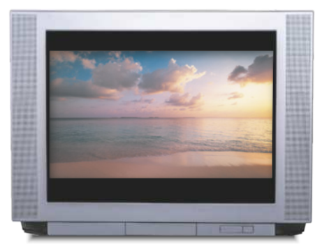 Imagem de um televisor de tubo.
