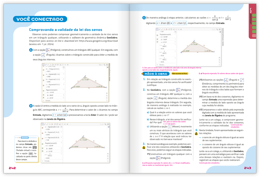 Reprodução de páginas do livro contendo a seção você conectado.