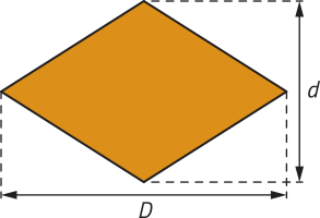 Imagem do losango da imagem anterior, agora sem o retângulo e os segmentos de reta que indicam as diagonais.