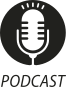 Ícone do objeto digital podcast, representado por um microfone e o nome podcast escrito embaixo.
