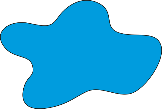 Imagem de figura irregular, azul.