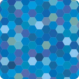 Ilustração de mosaico composto por hexágonos.