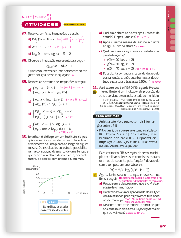 Reprodução de página do livro contendo a seção atividades.