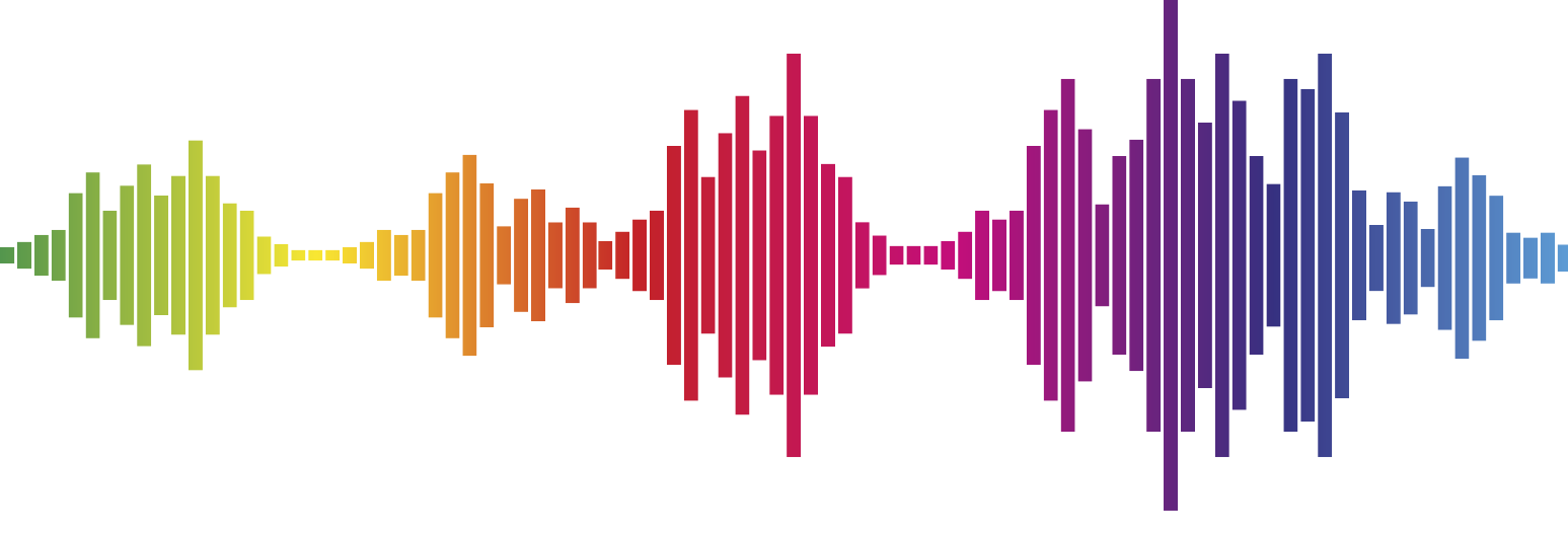 Ilustração representando ondas sonoras.