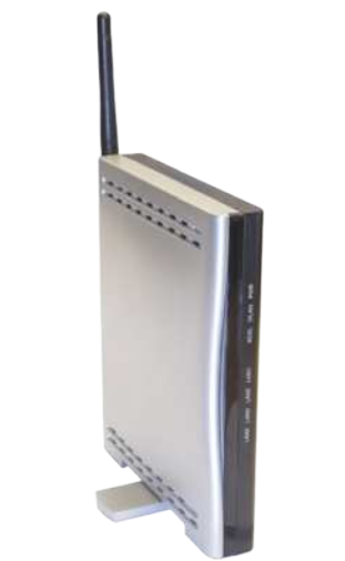 Fotografia de um modem com antena.