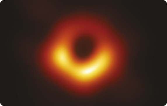 Imagem de telescopia mostrando um anel de luz desfocado.