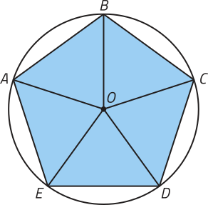Imagem como a anterior, agora com o segmentos de retas entre os vértices e o ponto O.