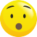 Imagem de um emoji com sobrancelhas arqueadas, olhos abertos e boca em formato de 'O', em expressão de surpresa.