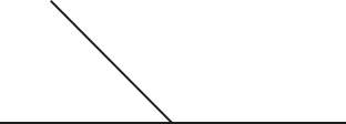 Imagem de duas retas: uma horizontal e uma diagonal. A reta diagonal parte do canto superior esquerdo e encontra a reta horizontal, abaixo, no centro dela.