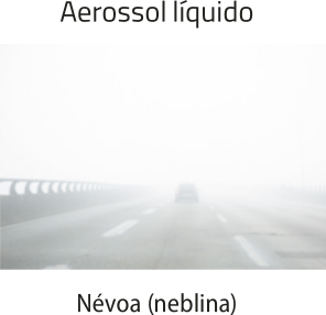 Imagem de um carro em uma ponte com névoa (neblina) representando o aerossol líquido.