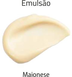 Imagem de uma porção de maionese representando a emulsão.