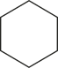 Imagem de fórmula estrutural simplificada com 6 carbonos em cadeia fechada, formando de um hexágono.