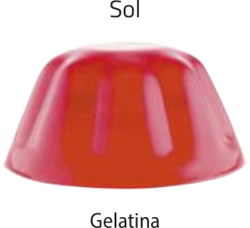 Imagem de uma gelatina representando o sistema coloidal sol.