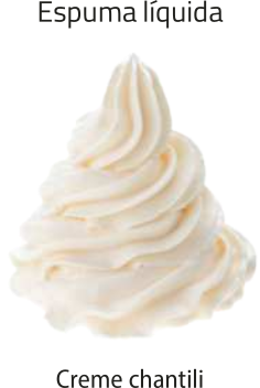 Imagem de uma porção de creme chantili representando o sistema coloidal espuma líquida.
