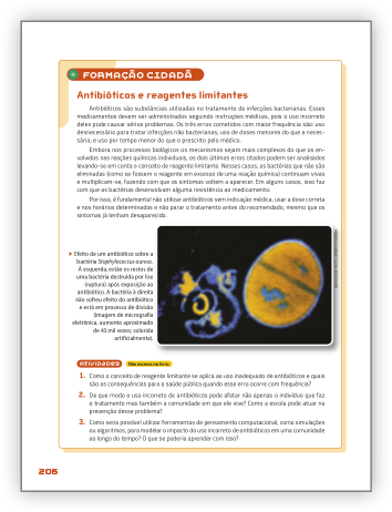Reprodução de página do livro contendo a seção Formação Cidadã.