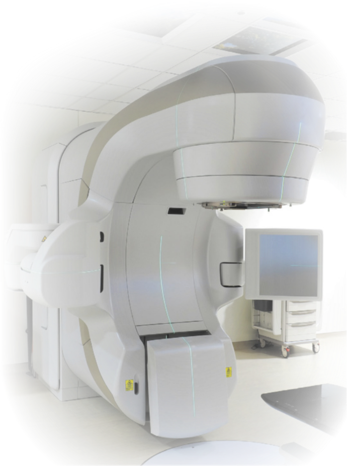 Fotografia de um equipamento de radioterapia.