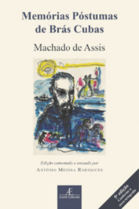 Capa de livro com ilustração representando um homem com barba e outras figuras, como um casal dançando e cães brigando.