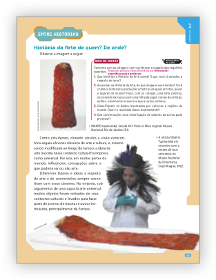 Reprodução de páginas do livro com a seção entre histórias.