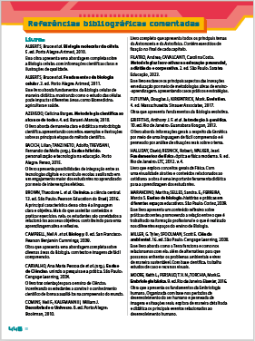 Miniatura de uma página da seção Referências bibliográficas comentadas.