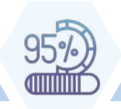 Ícone de um gráfico marcando 95%.