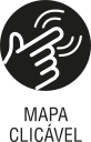 Ícone do objeto digital mapa clicável, representado por uma mão com o dedo tocando uma superfície e o nome mapa clicável escrito embaixo.