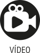 Ícone do objeto digital vídeo, representado por uma filmadora e o nome vídeo escrito embaixo.