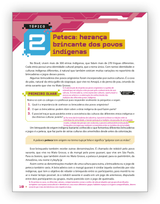 Reprodução de página do livro contendo a seção primeiro olhar.