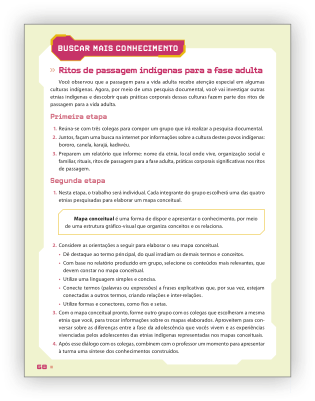 Reprodução de página do livro contendo a seção buscar mais conhecimento.
