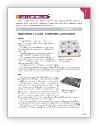 Reprodução de página do livro contendo a seção Ler e compartilhar.