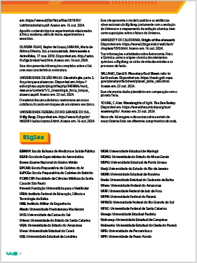 Miniatura de uma página com uma lista de siglas.