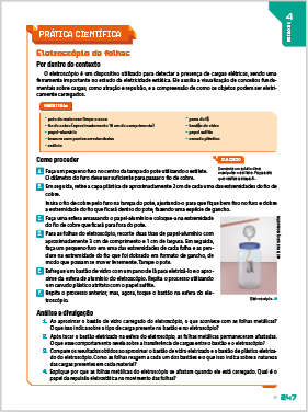 Miniatura de uma página com a seção prática científica.
