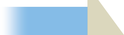 Ilustração de uma faixa horizontal em azul com uma prede representada por um trapézio retângulo na extremidade direita.