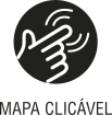 Ícone do objeto digital mapa clicável, representado por uma mão com o dedo tocando uma superfície e o nome mapa clicável escrito embaixo.