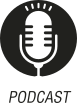 Ícone do objeto digital podcast, representado por um microfone e o nome podcast escrito embaixo.