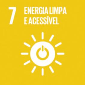 Imagem do objetivo de desenvolvimento sustentável número 7: energia limpa e acessível.